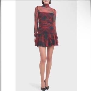 Amanda Uprichard Red and Black Dress